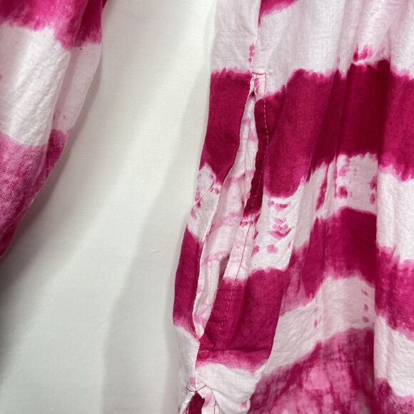 Womens Plus Size Blouse Beachy Pink Tie Dye Boho Summery Sz 4X Hippie Colorful - Picture 9 of 10